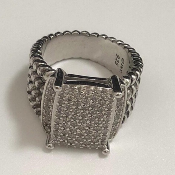 Wheaton® Ring in Sterling Silver with Pavé Diamonds sz7 - Picture 6 of 7